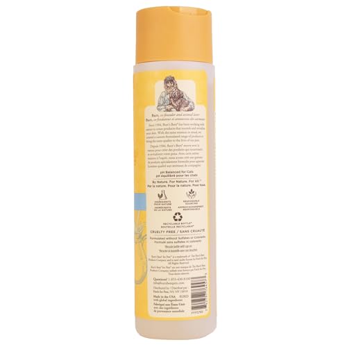 Burt's Bees for Pets Tearless Kitten Shampoo with Buttermilk, 99.3% Natural Origin Formulas, Pet Cleanser for Cats, Gentle Cat Wash for Itchy Skin, 2pk, 10 oz