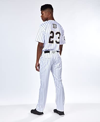 EvoShield Adult Salute Pinstripe Open Bottom Pant - White/Black, Size Small