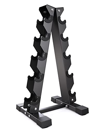 AKYEN A-Frame Dumbbell Rack Stand Only, Weight Rack for Dumbbells Compact Home Gym Space Saver (480LBS Weight Capacity, 2024 New Version)