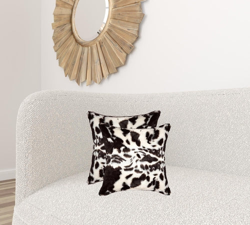 18" x 18" x 5" Brownsville Chocolate and White Faux  Pillow 2 Pack