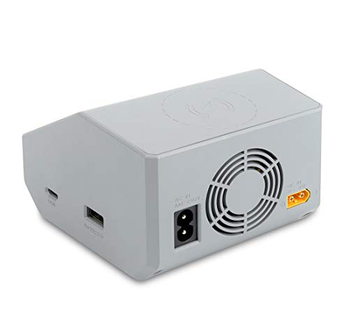 HOBBYMATE D6 Duo Pro Balance Charger Dual Ports - for Lipo Battery, Li-ion Battery, LiFe Battery, Nimh / Nicd Batttery Pack Charger, Support AC/DC Input （Gray）