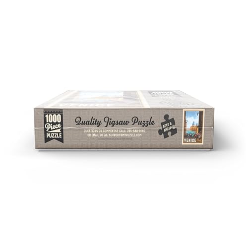 MyPuzzle Italy, Venice: La Dolce Vita, Vintage Poster - Premium 1000 Piece Jigsaw Puzzle for Adults