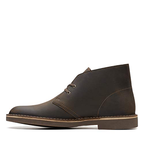 Clarks mens Bushacre 2 Chukka Boot, Taupe Distressed Suede, 9.5 US