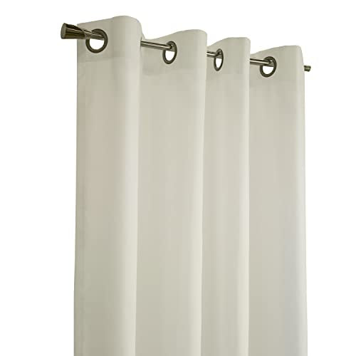 Loft Living Rhythm Lined Grommet Curtain Panel 54" x 63" in Ivory