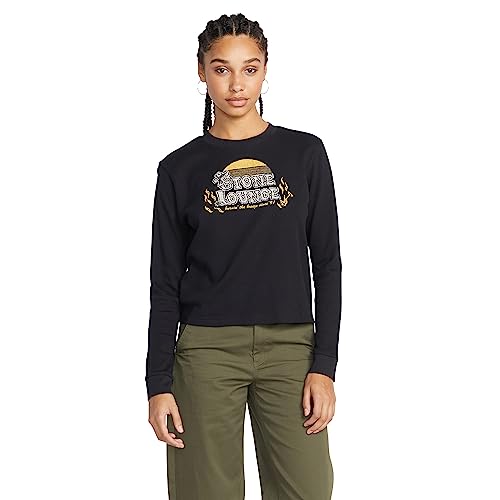 Volcom Women's Thermality Long Sleeve T-Shirt, Black