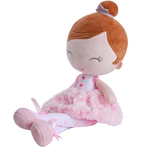 MYREBABY 17 inch Ballerina Princess Doll Stuffed Animal for Girls Toy Set for 3 4 5 Year Old Girl Gift for Little Girl, Birthday, Christmas Age 3-9