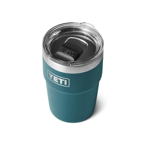 YETI Rambler 16 oz Stackable Tumbler, Vacuum Insulated, Stainless Steel with MagSlider Lid, Big Wave Blue