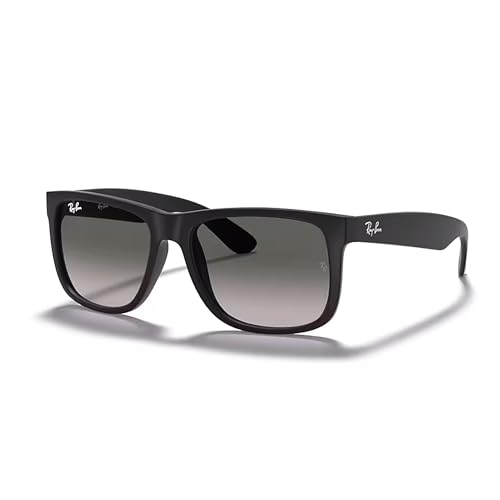 Ray-Ban RB4165 JUSTIN 601/8G 51M Rubber Black/Grey Gradient Sunglasses For Men+ BUNDLE with Designer iWear Care Kit