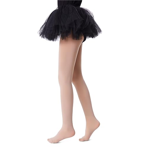 Frola Girls'Winter Warm Footed Tights Fleece Lined Thermal Winter Leggings 300 Denier Age 2-13(Nature,2-4)