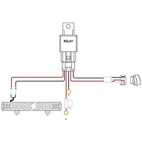 Nilight 10014W LED Light Bar Wiring Harness Kit 14AWG Heavy Duty 12V 5Pin Rocker Laser On Off Waterproof Switch Power Relay Blade Fuse-1 Lead, 2 Years Warranty