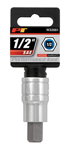 Performance Tool W32987 1/2 Drive 17mm Hex Bit Socket, 1 Pack