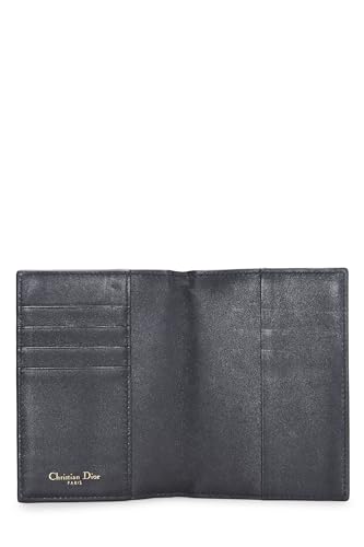 Dior, Pre-Loved Navy Trotter Canvas Passport Cover, Navy