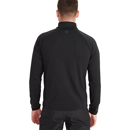 MARMOT Men's Leconte Fleece 1/2 Zip Pullover Jacket, Black, Small