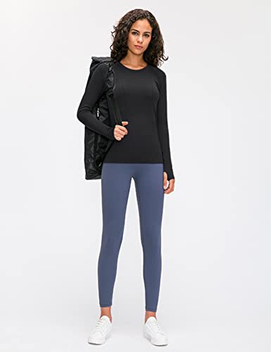 LUYAA Women Workout Tops Long Sleeve Shirts Yoga Sports Lightweight Breathable Gym Athletic Top Slim Fit