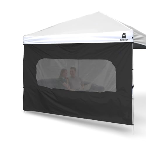 MordenApe Sunshade Sidewall with Window for 10x10 Pop Up Canopy, Instant Canopy SunWall, 1 Pack (10 x 10, Black)