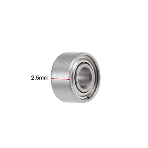 uxcell SMR52ZZ Deep Groove Ball Bearings 2mm x 5mm x 2.5mm Double Shielded Stainless Steel 5pcs