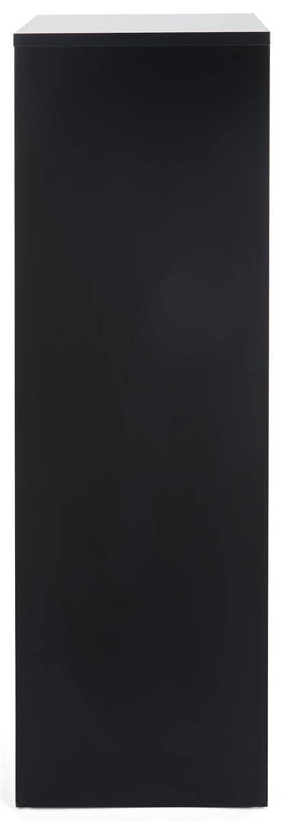 Displays2go, Laminated Gallery Display Cube, Particle Board, Melamine Construction – Black (WDCUBEBLK4)