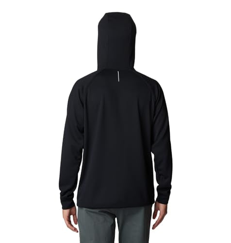 Columbia Men's Black Mesa Waffle Knit Hoodie, Black, X-Small