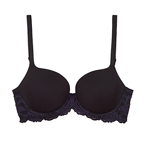 Wacoal Women's Instant Icon Contour Bra, Black/Eclipse, 34DDD