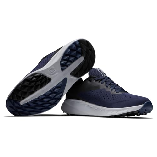 FootJoy Men's Fj Flex Xp Golf Shoe, Navy/White, 9 Wide