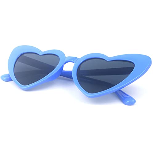 YooThink Love Heart Shaped Sunglasses for Women,Vintage Cat Eye Mod Style Retro Glasses (Sage Green)