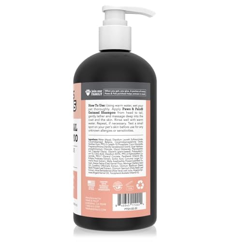 6-in-1 Dog Shampoo and Conditioner for Itchy Skin, Made in USA - 20oz Vet Formula Natural Medicated Best for De-Shedding, Itch Relief, Smelly Odor, Dry Sensitive Skin - Dogs & Cats Oatmeal Pet Wash