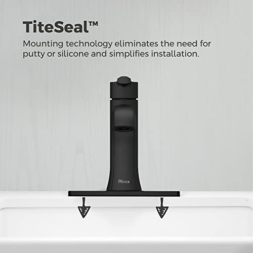 Pfister Vaneri Bathroom Sink Faucet, Single Control, 1-Handle, Single Hole, Matte Black Finish, LF042VRIBB