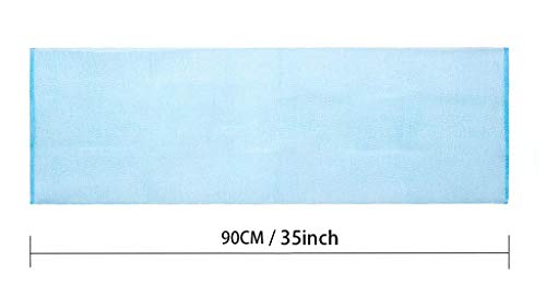 ARCH&M Exfoliating Washcloth Towel Japanese Washcloth Nylon Bath Wash Towel Korean Exfoliating Towel Beauty Washcloth Sponge Loofah Body Scrub Back Scrubber for Shower Cloth 3 Pack (Blue x 3)
