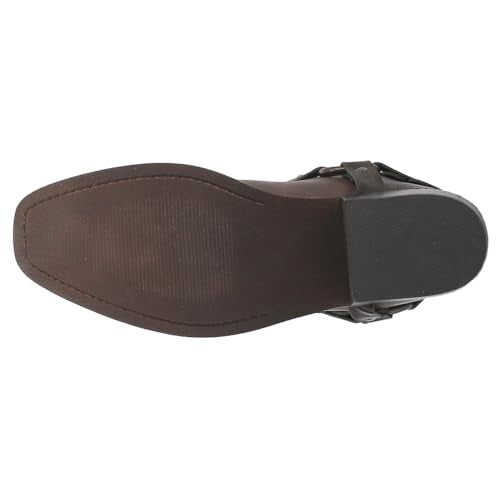 Dingo Mens War Eagle Studded Square Toe Casual Boots Mid Calf - Black - Size 12 D