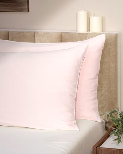 SleepCool+ Luxury Cooling Pillowcases (Set of 2) (Queen, Blush)
