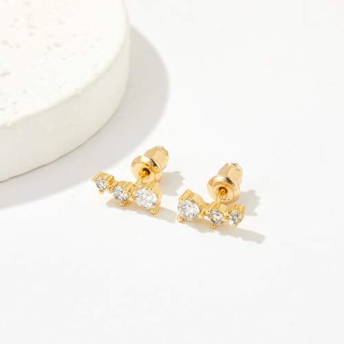 Gold Earrings for Women Trendy Dainty Gold Earring Set Small Gold Hoop Earrings Set Huggie Earrings Women 14k Gold Plated Cartilage Earring Women Gold Drop Dangle Earrings Stud Earrings Gold Jewelry Women Gifts