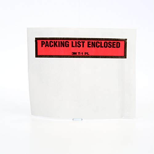3M Top Print Packing List Envelope PLE-T1 PL, 4-1/2 in x 5-1/2 in, 1000 per case - 21200375934