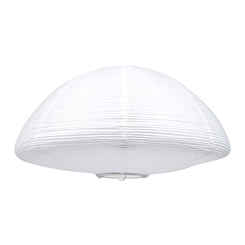 Paper Shades Hanging Paper Lamp Shade, White Mushroom Shaped Ceiling Light Protector Rice Paper Chinese Japanese Cover (White)