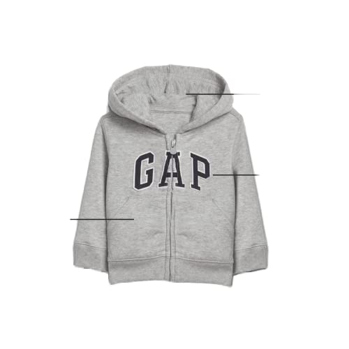 GAP baby boys Logo Zip Hoodie Hooded Sweatshirt, Blue Camo, 3-6 Months US