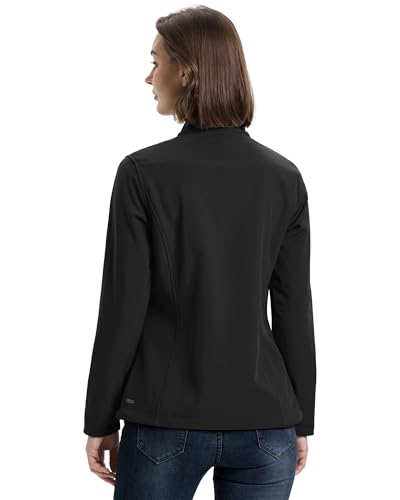 33,000ft Women's Lightweight Softshell Jacket Fleece Lined Windbreaker Waterproof Warm Jacket for Running Golf Hiking
