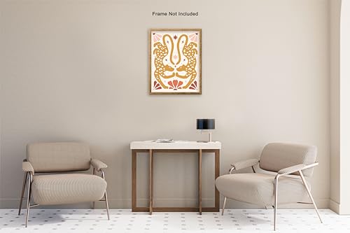 Poster Master Peace Poster - Retro Flower Print - Boho Art - Modern Art - Trendy Art - Floral Art - Gift for Men & Women - Minimal Decor for Office, Living Room or Bedroom, 24x32 Unframed Wall Art