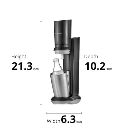 SodaStream Aqua Fizz Sparkling Water Maker Bundle (Black), with Co2, Glass Carafes, & bubly drops Flavors