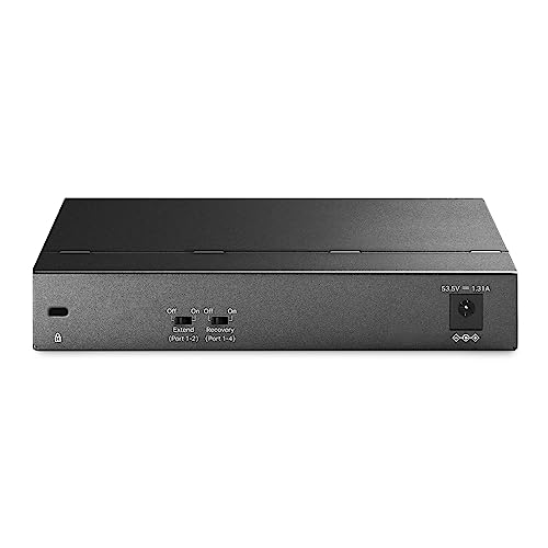 TP-Link TL-SG1006PP | 5 Port PoE Switch | 3 PoE+ and 1 PoE++ Ports @64W, w/ 2 Uplink Gigabit Ports | Sturdy Metal | Plug & Play | Extend Mode | PoE Auto Recovery | QoS & IGMP