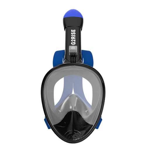 G2RISE Snorkeling Gear Adults, Full Face Snorkel Mask Swimming with Detachable Snorkeling Mount, Mascara de Buceo, Safe Breathing, Anti-Leak & Anti-Fog