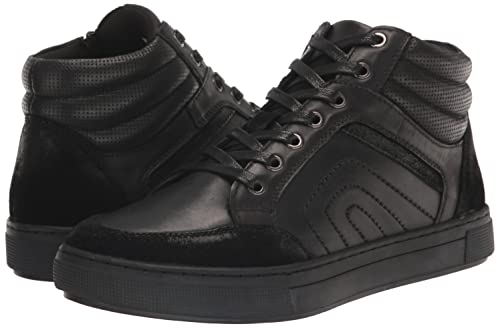 Propét Men's Kenton Mid-Cut Sneakers, All Black, 9.5 Medium US