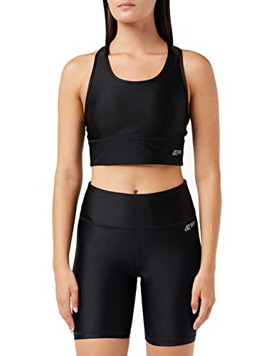 DKNY Women's Full Coverage Boat Neck Sports Bra, Black, X-Small