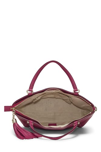 Gucci, Pre-Loved Purple Grained Leather Soho Top Handle Bag, Purple