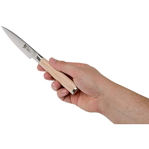 Shun Cutlery Classic Blonde Paring Knife 3.5", Small, Nimble Cooking Knife For Peeling, Coring, Trimming And More, Precise Cutting Knife, Handcrafted Japanese Kitchen Knife