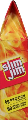 Slim Jim Smoked Meat Sticks, Original Flavor, 6g Protein Per Serving, Snack Size, Lunchbox Snack, 0.28 oz. (14 Count)