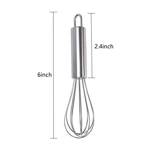 Aniso Stainless Steel Whisk (6 inches, Silver)