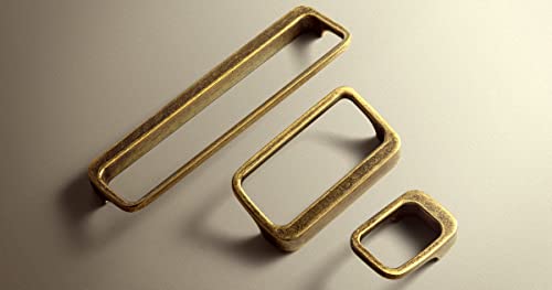 Goo-Ki Oil Rubbered Bronze Cabinet Pulls with Hole Center 5''(128MM),Modern Zinc Alloy Finger Pulls for Drawer,Wardrobe,Cupboard,6 Pack