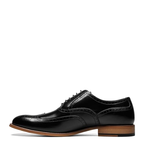 STACY ADAMS mens Dunbar - Wingtip Oxford, Black, 10.5 US