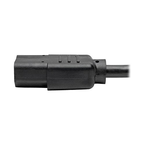 Tripp Lite Standard Computer Power Cord 10A,18AWG (NEMA 5-15P to IEC-320-C13) 20-ft.(P006-020) Black