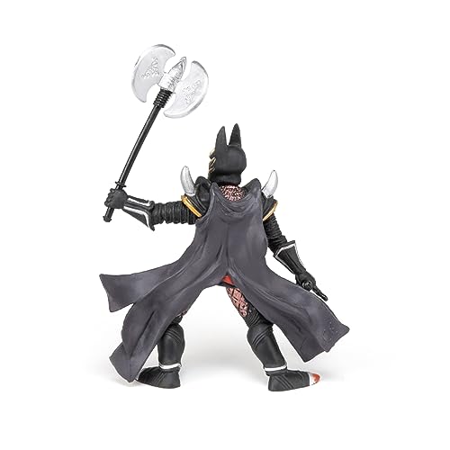 Papo "Knight with A Triple Battle Axe" Figure, Black/Orange