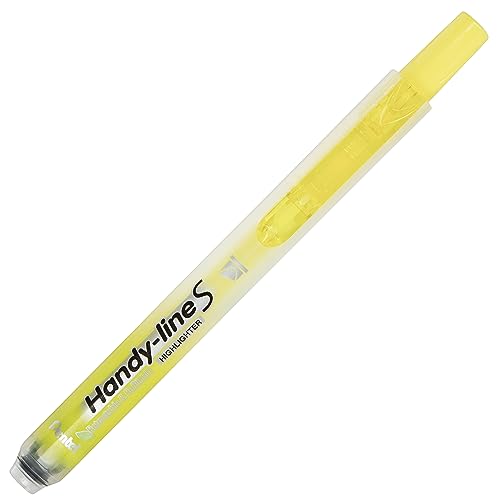 Pentel Handy-line S Retractable Highlighter, Chisel Tip, Yellow Ink, 4 /Pack (SXS15BP4G)